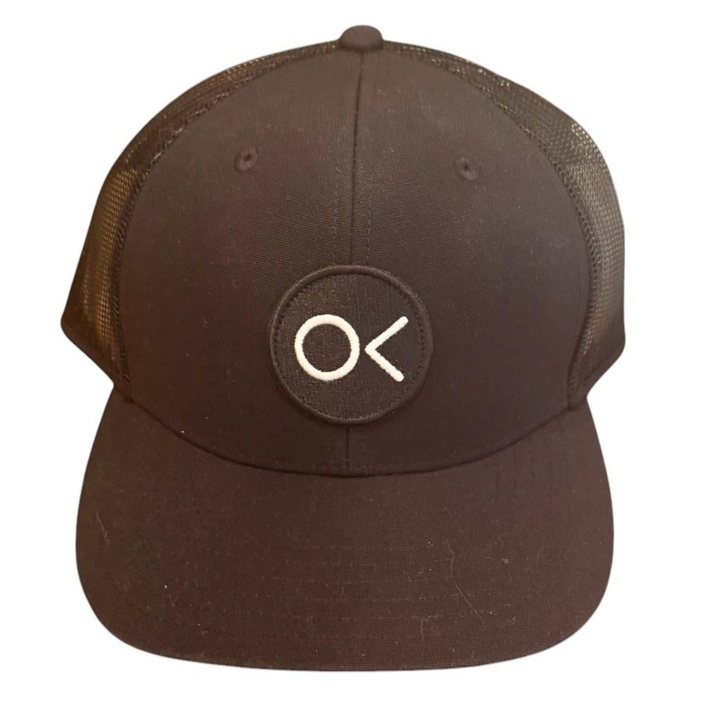 NEW Outerknown OK Patch Mesh Trucker Hat Black